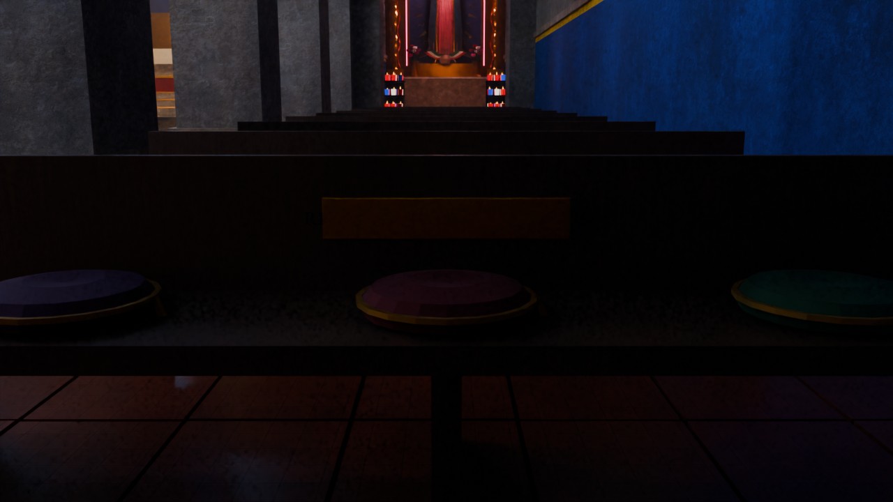 The cat-sized pews